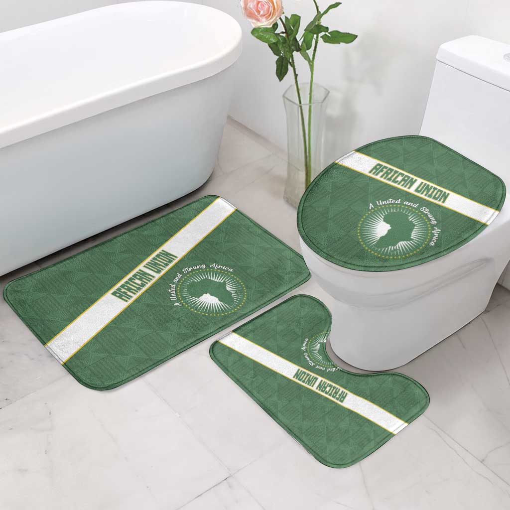African Union Day Bathroom Set Emblem With Kente Pattern - Wonder Print Shop