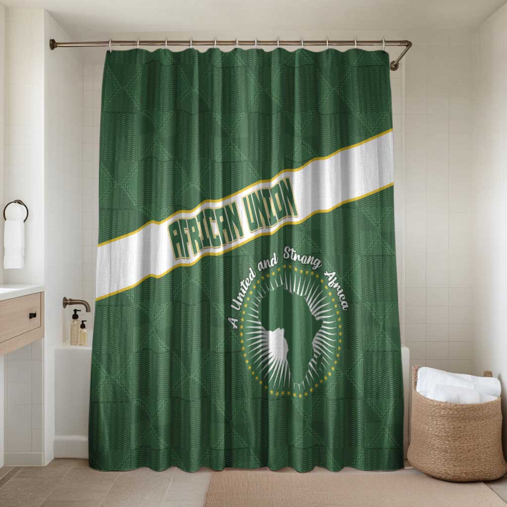 African Union Day Bathroom Set Emblem With Kente Pattern - Wonder Print Shop