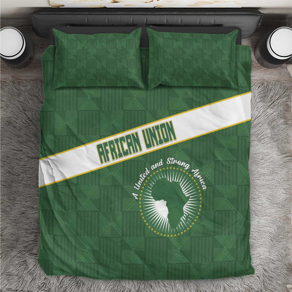 African Union Day Bedding Set Emblem With Kente Pattern - Wonder Print Shop