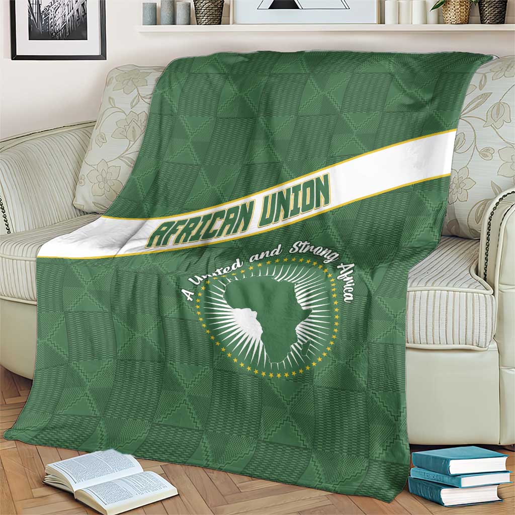 African Union Day Blanket Emblem With Kente Pattern - Wonder Print Shop