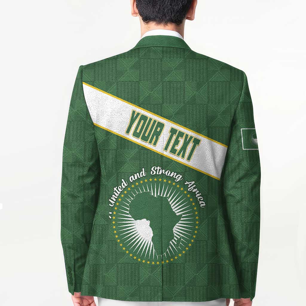 Personalized African Union Day Blazer Emblem With Kente Pattern - Wonder Print Shop