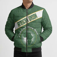 Personalized African Union Day Bomber Puffer Jacket Emblem With Kente Pattern - Wonder Print Shop
