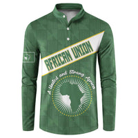 Personalized African Union Day Button Sweatshirt Emblem With Kente Pattern - Wonder Print Shop