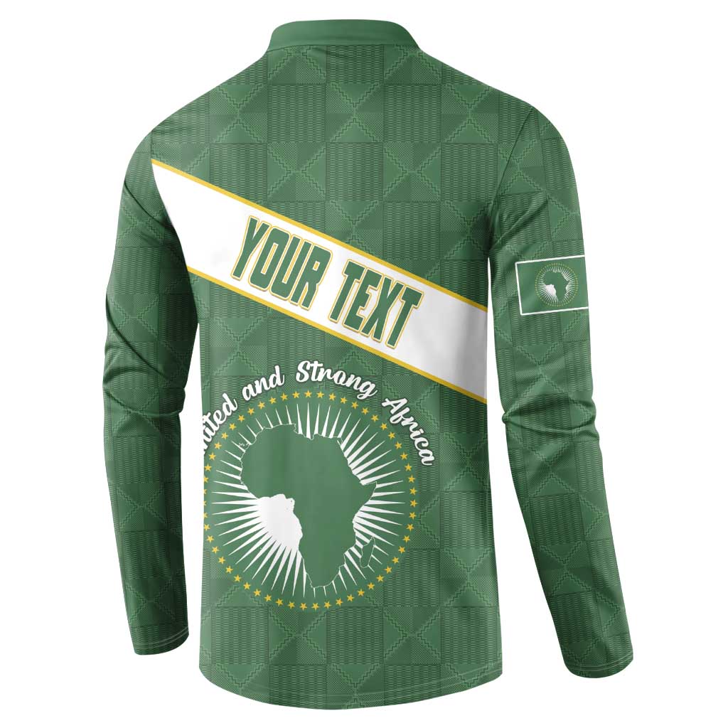 Personalized African Union Day Button Sweatshirt Emblem With Kente Pattern - Wonder Print Shop