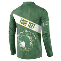 Personalized African Union Day Button Sweatshirt Emblem With Kente Pattern - Wonder Print Shop