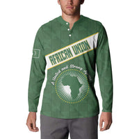 Personalized African Union Day Button Sweatshirt Emblem With Kente Pattern - Wonder Print Shop
