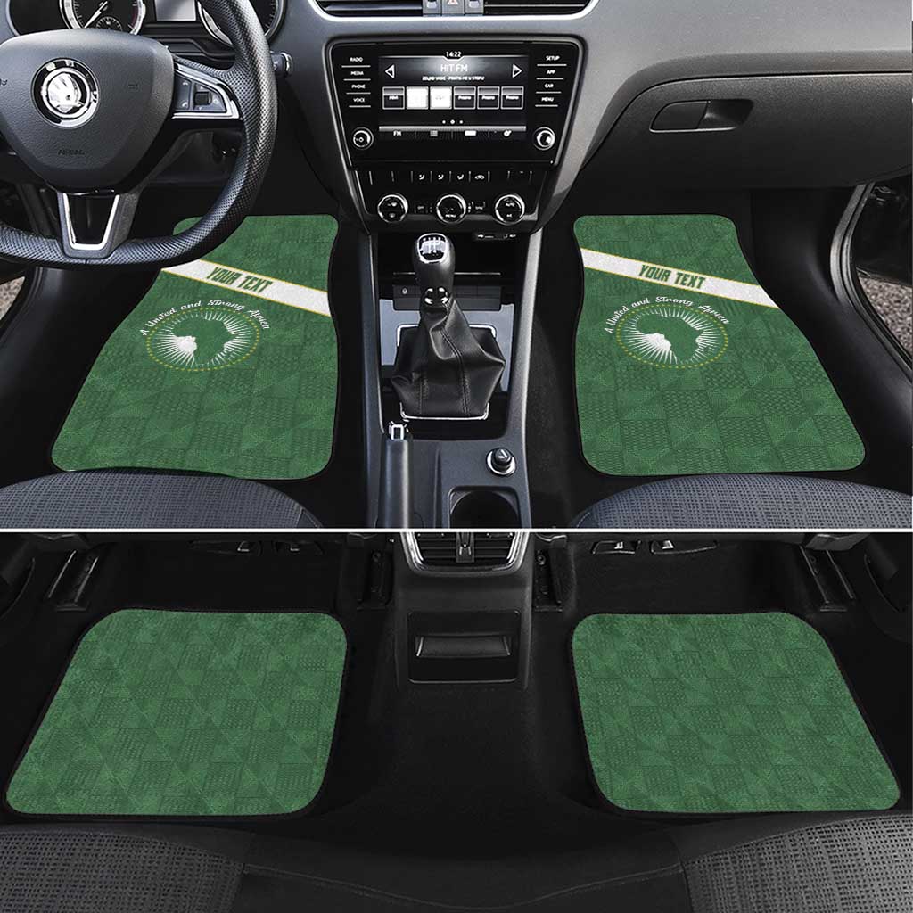 African Union Day Car Mats Emblem With Kente Pattern - Wonder Print Shop