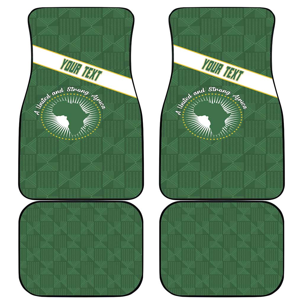 African Union Day Car Mats Emblem With Kente Pattern - Wonder Print Shop