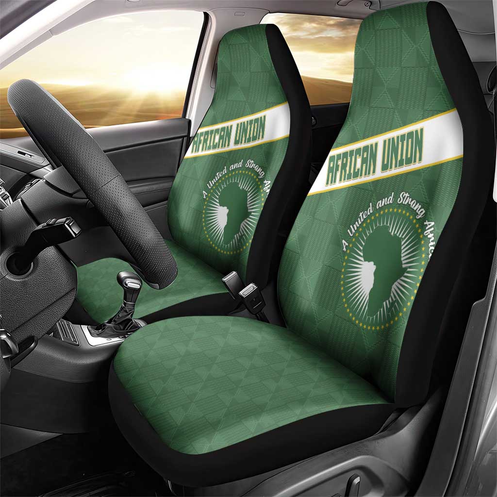 African Union Day Car Seat Cover Emblem With Kente Pattern - Wonder Print Shop