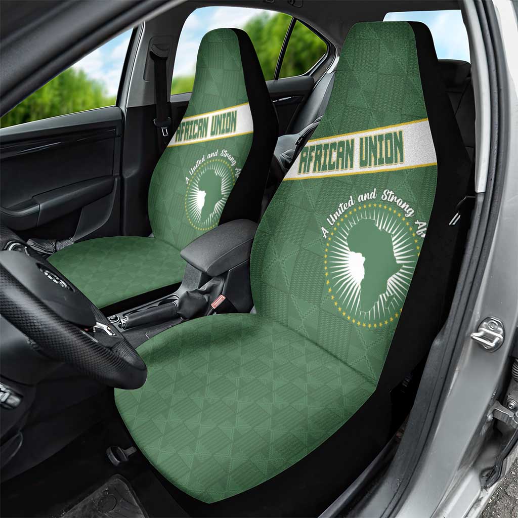 African Union Day Car Seat Cover Emblem With Kente Pattern - Wonder Print Shop