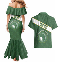 Personalized African Union Day Couples Matching Mermaid Dress and Hawaiian Shirt Emblem With Kente Pattern - Wonder Print Shop