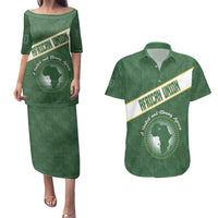 Personalized African Union Day Couples Matching Puletasi and Hawaiian Shirt Emblem With Kente Pattern - Wonder Print Shop