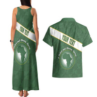 Personalized African Union Day Couples Matching Tank Maxi Dress and Hawaiian Shirt Emblem With Kente Pattern - Wonder Print Shop