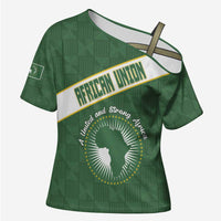 Personalized African Union Day Cross Shoulder Shirt Emblem With Kente Pattern - Wonder Print Shop