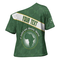 Personalized African Union Day Cross Shoulder Shirt Emblem With Kente Pattern - Wonder Print Shop
