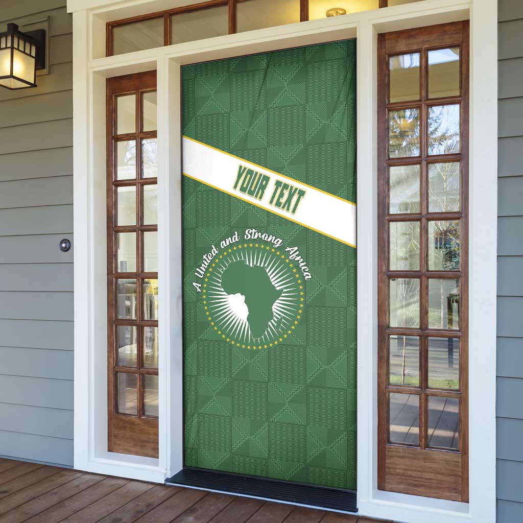 African Union Day Door Cover Emblem With Kente Pattern - Wonder Print Shop