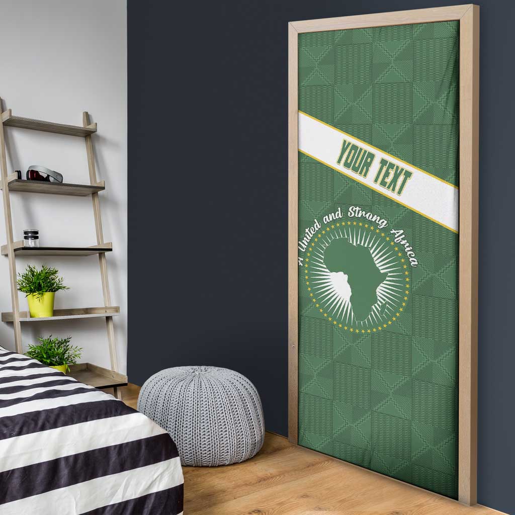 African Union Day Door Cover Emblem With Kente Pattern - Wonder Print Shop