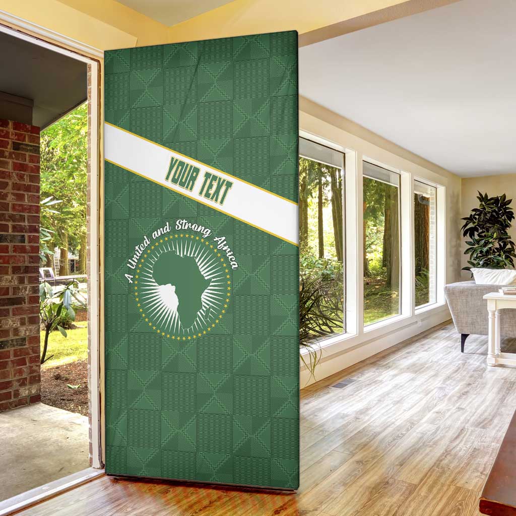 African Union Day Door Cover Emblem With Kente Pattern - Wonder Print Shop
