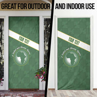 African Union Day Door Cover Emblem With Kente Pattern - Wonder Print Shop