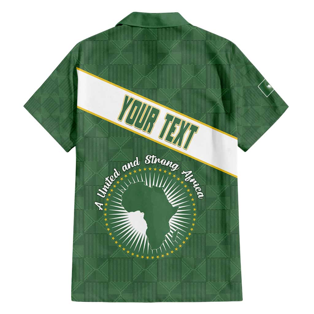 Personalized African Union Day Family Matching Long Sleeve Bodycon Dress and Hawaiian Shirt Emblem With Kente Pattern - Wonder Print Shop