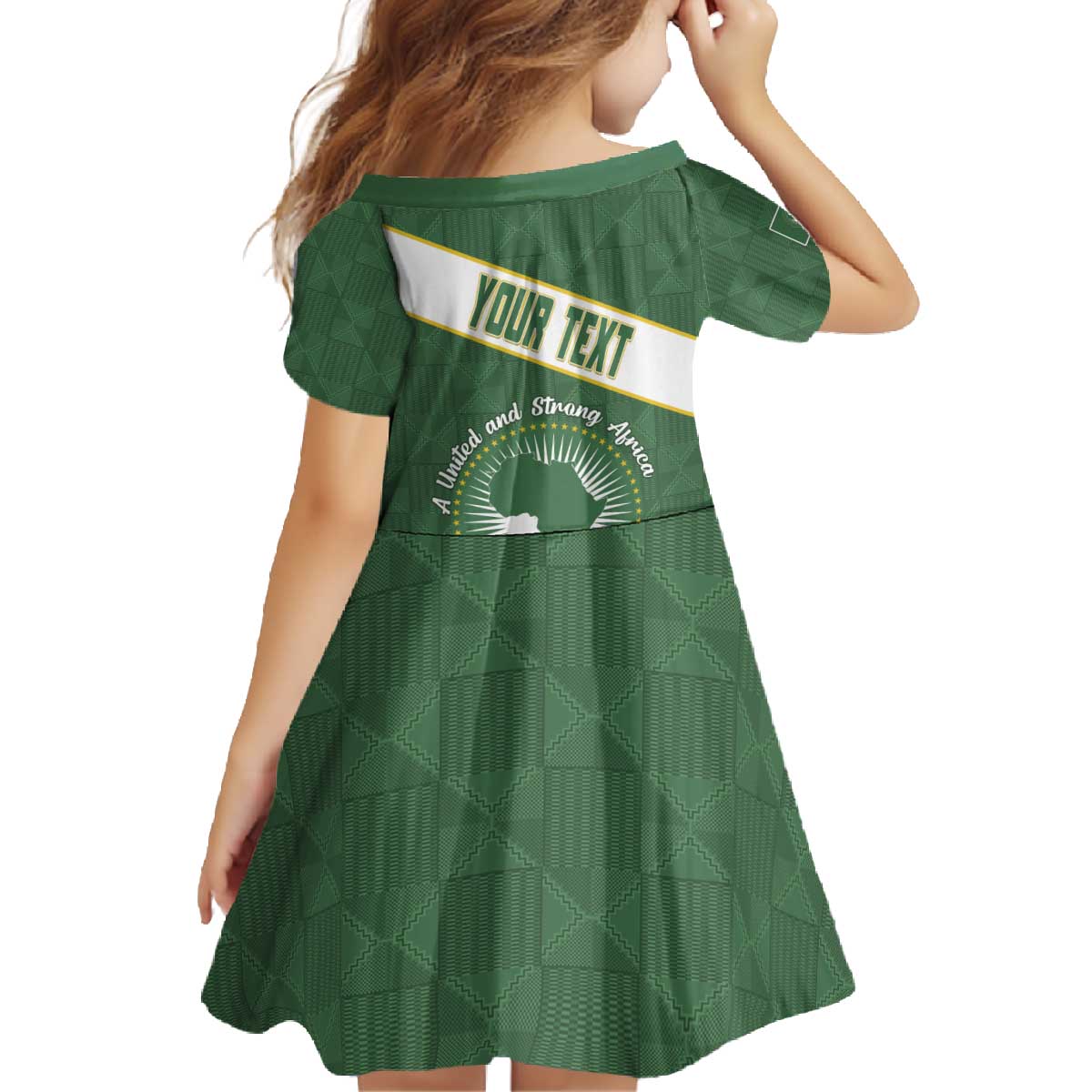 Personalized African Union Day Family Matching Off The Shoulder Long Sleeve Dress and Hawaiian Shirt Emblem With Kente Pattern - Wonder Print Shop