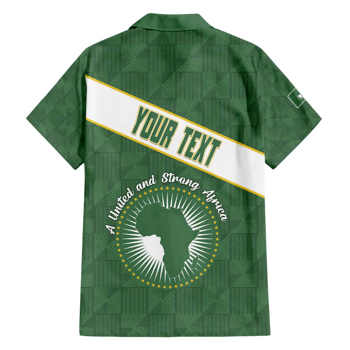Personalized African Union Day Family Matching Off The Shoulder Long Sleeve Dress and Hawaiian Shirt Emblem With Kente Pattern - Wonder Print Shop