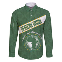 Personalized African Union Day Family Matching Off The Shoulder Long Sleeve Dress and Hawaiian Shirt Emblem With Kente Pattern - Wonder Print Shop