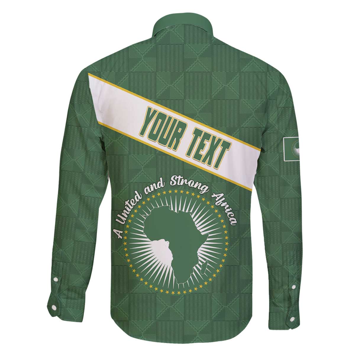 Personalized African Union Day Family Matching Off The Shoulder Long Sleeve Dress and Hawaiian Shirt Emblem With Kente Pattern - Wonder Print Shop