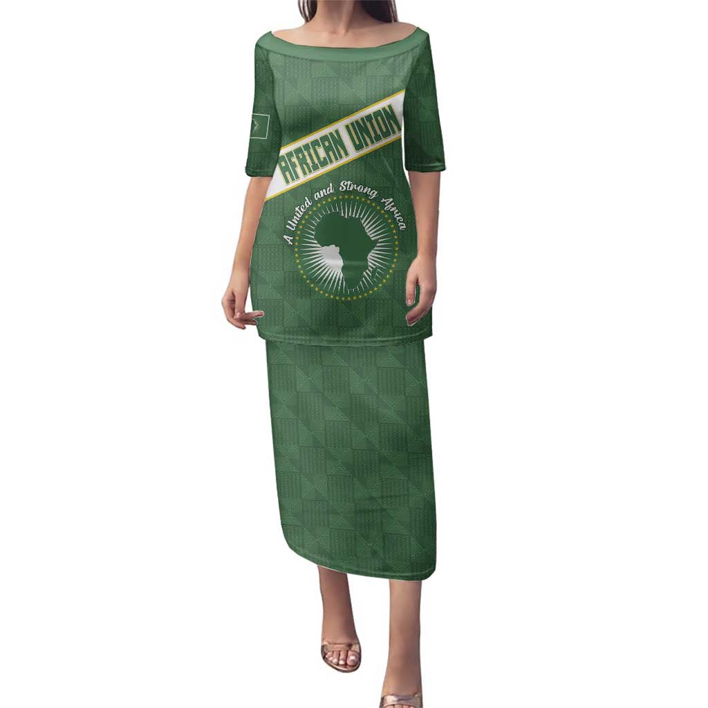 Personalized African Union Day Family Matching Puletasi and Hawaiian Shirt Emblem With Kente Pattern - Wonder Print Shop