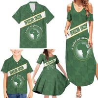 Personalized African Union Day Family Matching Summer Maxi Dress and Hawaiian Shirt Emblem With Kente Pattern - Wonder Print Shop