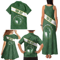 Personalized African Union Day Family Matching Tank Maxi Dress and Hawaiian Shirt Emblem With Kente Pattern - Wonder Print Shop