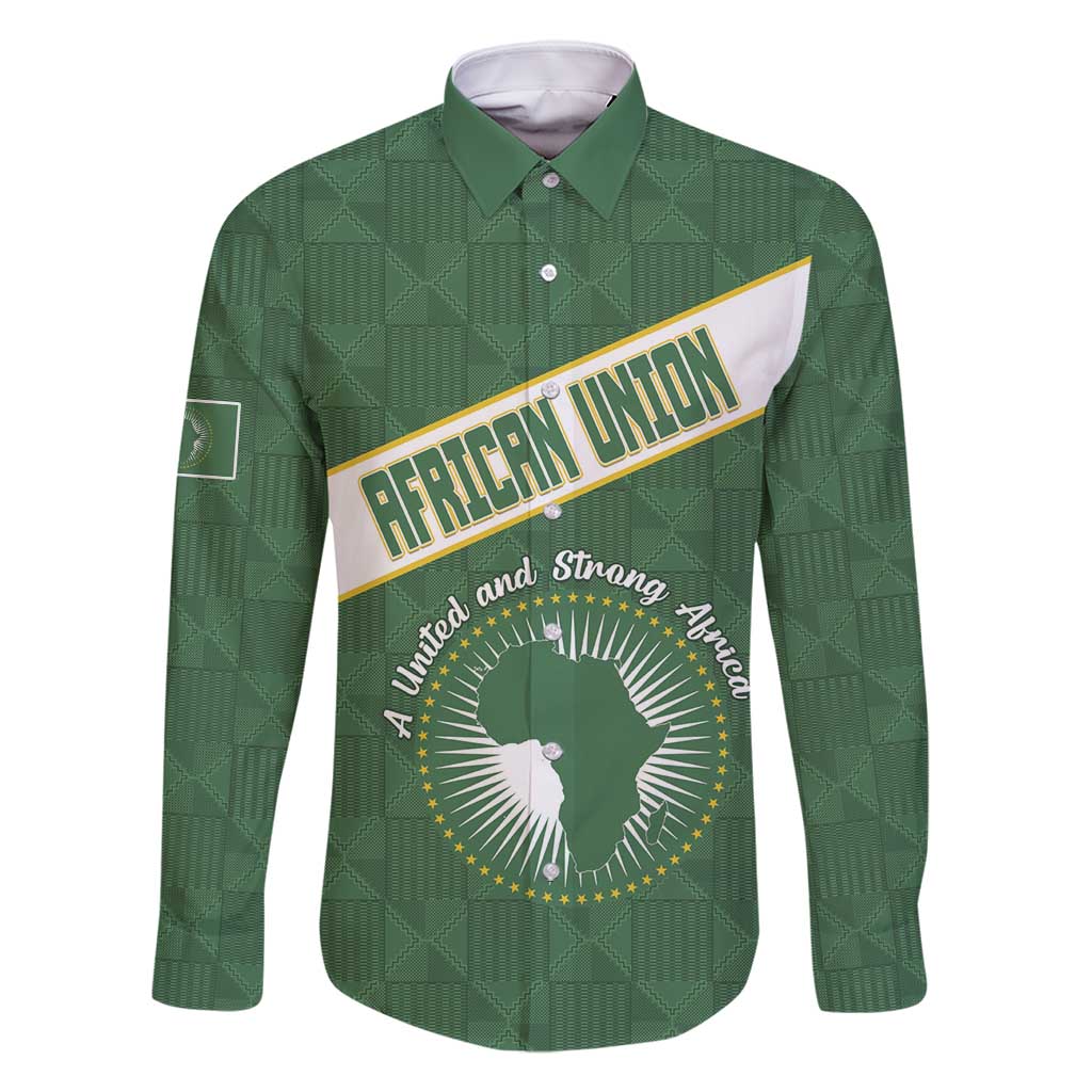 Personalized African Union Day Family Matching Tank Maxi Dress and Hawaiian Shirt Emblem With Kente Pattern - Wonder Print Shop