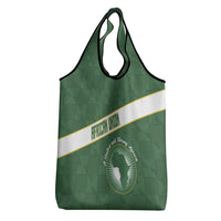African Union Day Grocery Bag Emblem With Kente Pattern - Wonder Print Shop