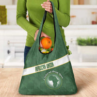 African Union Day Grocery Bag Emblem With Kente Pattern - Wonder Print Shop
