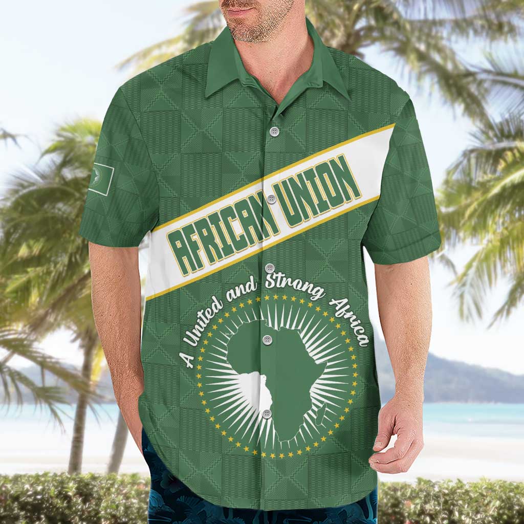 Personalized African Union Day Hawaiian Shirt Emblem With Kente Pattern - Wonder Print Shop
