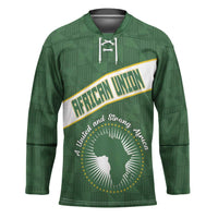 Personalized African Union Day Hockey Jersey Emblem With Kente Pattern - Wonder Print Shop
