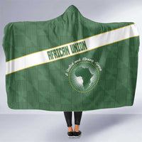 African Union Day Hooded Blanket Emblem With Kente Pattern - Wonder Print Shop