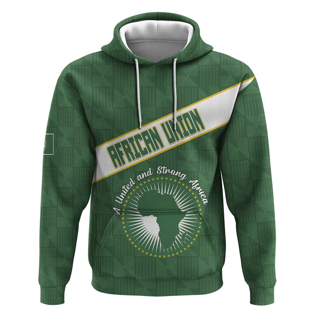 Personalized African Union Day Hoodie Emblem With Kente Pattern - Wonder Print Shop