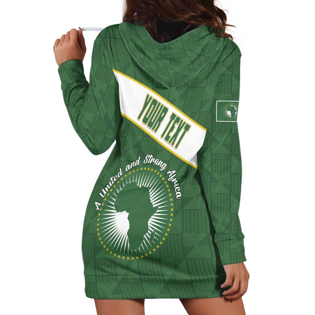 Personalized African Union Day Hoodie Dress Emblem With Kente Pattern - Wonder Print Shop