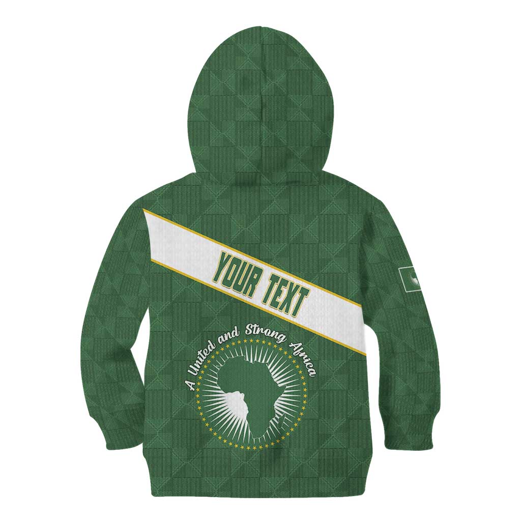 Personalized African Union Day Kid Hoodie Emblem With Kente Pattern - Wonder Print Shop