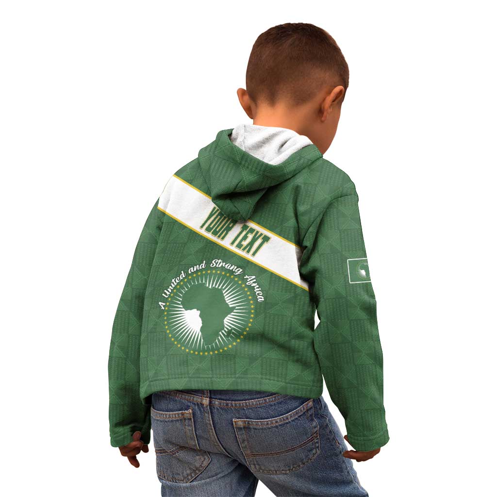 Personalized African Union Day Kid Hoodie Emblem With Kente Pattern - Wonder Print Shop