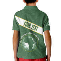 Personalized African Union Day Kid Polo Shirt Emblem With Kente Pattern - Wonder Print Shop
