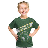 Personalized African Union Day Kid T Shirt Emblem With Kente Pattern - Wonder Print Shop