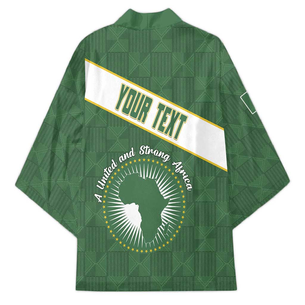 Personalized African Union Day Kimono Emblem With Kente Pattern - Wonder Print Shop