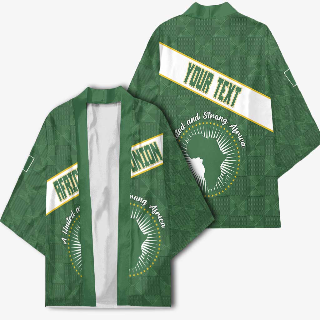 Personalized African Union Day Kimono Emblem With Kente Pattern - Wonder Print Shop