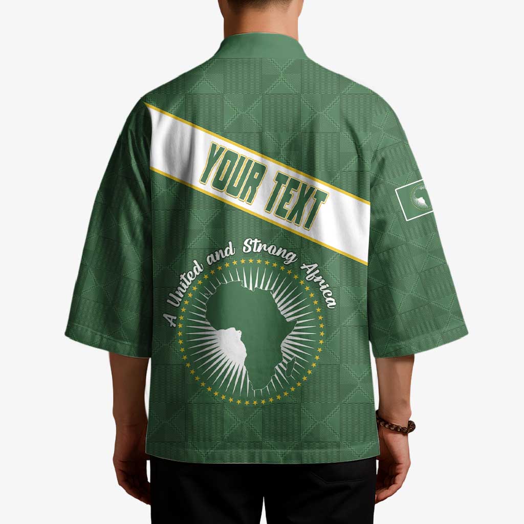 Personalized African Union Day Kimono Emblem With Kente Pattern - Wonder Print Shop