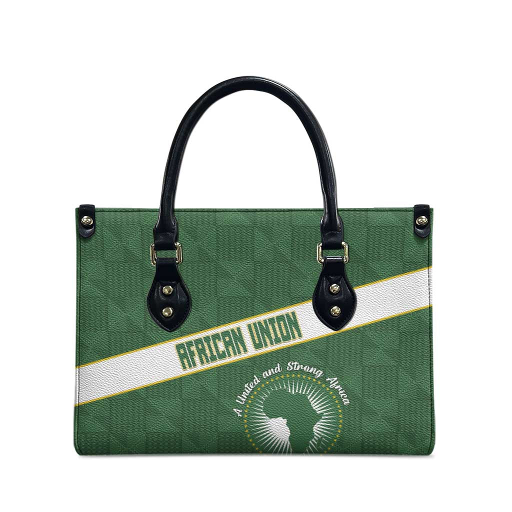 African Union Day Leather Bag Emblem With Kente Pattern - Wonder Print Shop