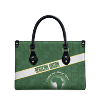 African Union Day Leather Bag Emblem With Kente Pattern - Wonder Print Shop