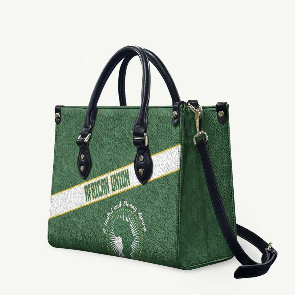 African Union Day Leather Bag Emblem With Kente Pattern - Wonder Print Shop