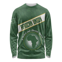 Personalized African Union Day Long Sleeve Shirt Emblem With Kente Pattern - Wonder Print Shop
